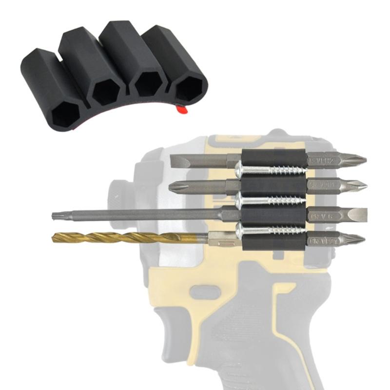 Plastic Bit Gripper Quick Change Tool Cover Tool Cover Driver Bit Black Bit Holders Mount Attachment Power Drill