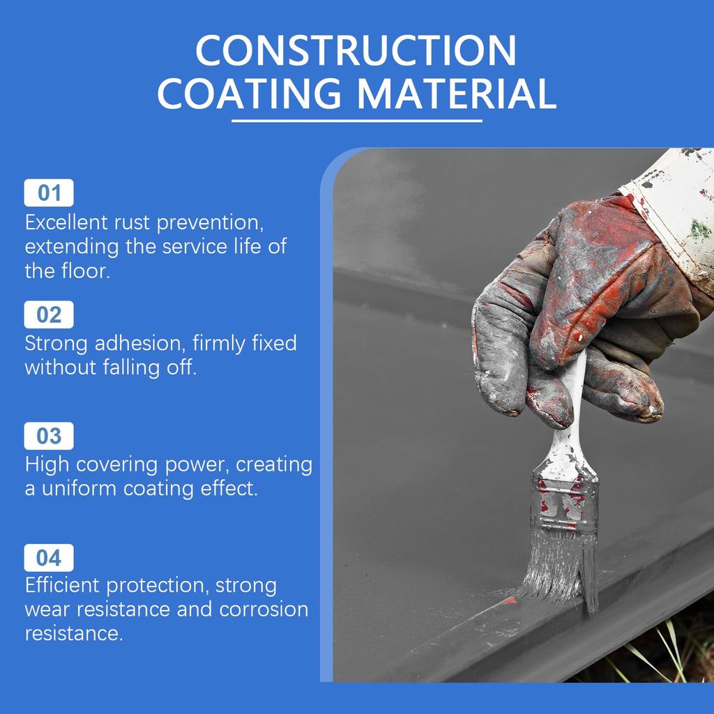 Gray Water-based Epoxy Floor Paint Waterproof Coating Anti-crack And Wear-resistant Long-lasting Quick-drying Paint