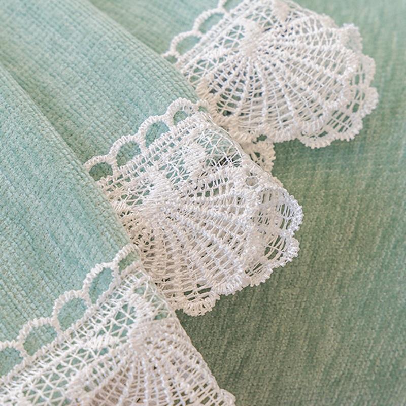 Anti-cat Stretches Sofa Towel Full Cover Chenille Lace Edge Knee Blanket Four Seasons Sofa Slipcover for Home Decor Nap Blanket