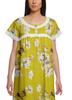 Moomaya Printed Short Sleeve Knee Length Nightdress Round Neck Sleepwear