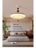 French Retro Cream Ceiling Light - Full Spectrum Eye Protection Chandelier for Bedroom or Study.