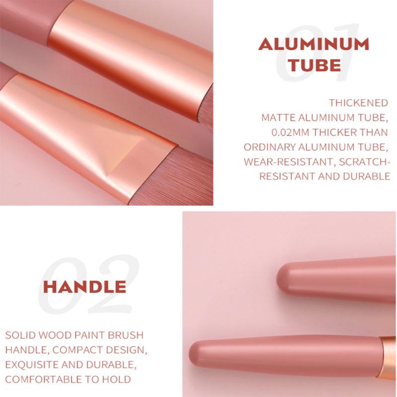 Nová sada 8 mini štětců na make-up Přenosný štětec na oční stíny Powder Concealer Brush Jemné nástroje pro krásu vlasů pro začátečníky