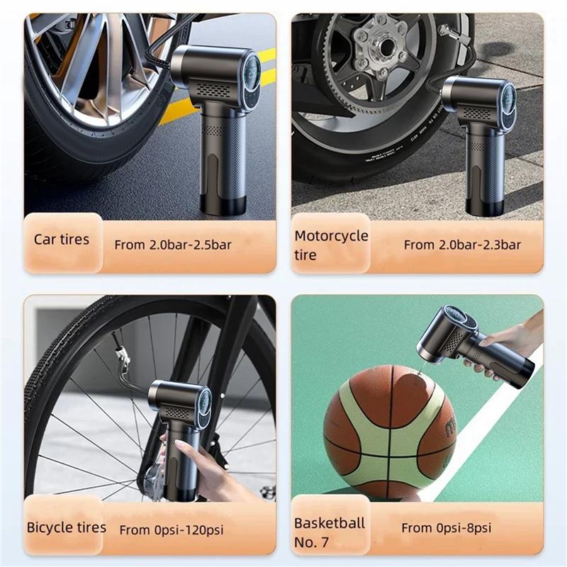 2025 Trend EAFC Portable Air Compressor Wireless Or Wired Inflatable Pump Portable Digital Tire Inflator For Car, Bicycle, Balls