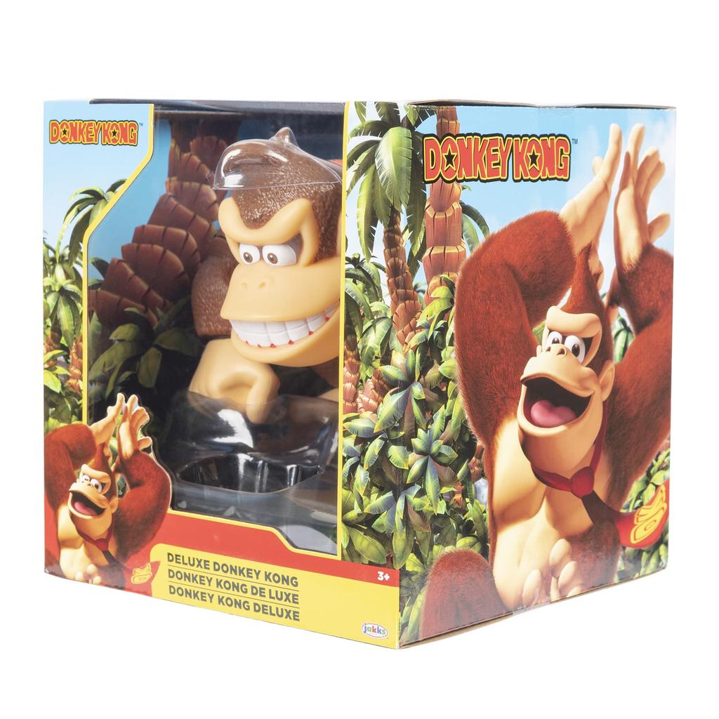 Nintendo Super Mario 6" / 15cm Tall Donkey Kong Action Figure with Pose Function, Perfect for Play and Display for Kids and Collectors Ages 3 and Up.