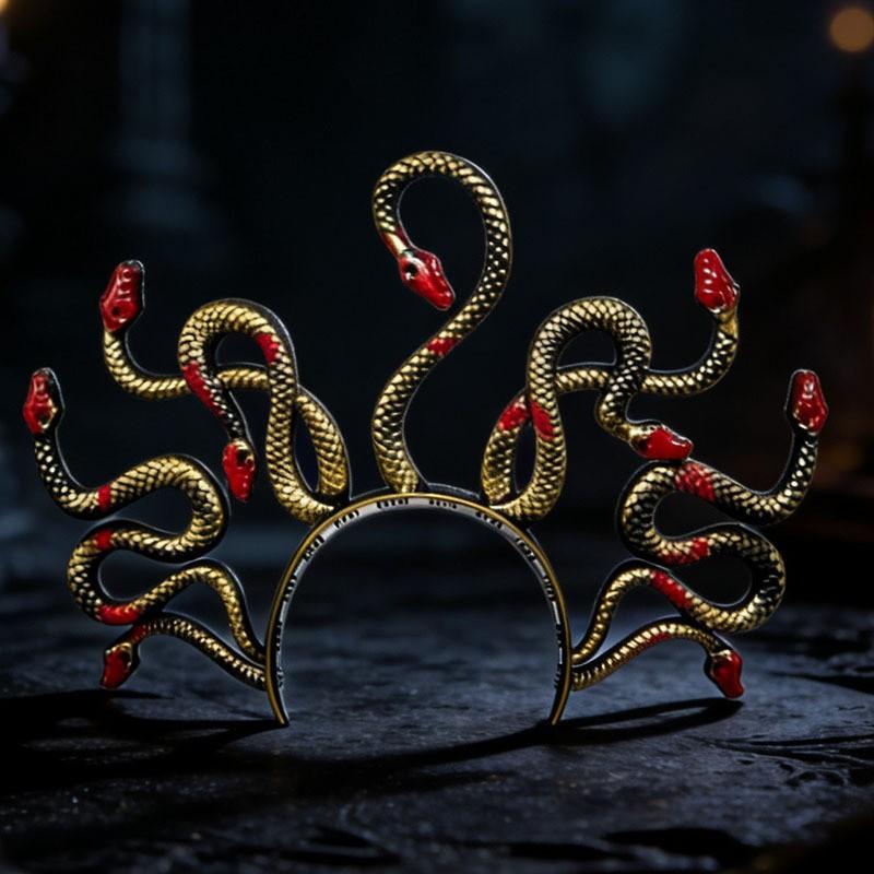 Halloween Medusa Snake Headband Costume Accessory Plastic Hair Band Party Cosplay Theater