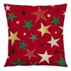 Red Plaid Elk Deep Forest Christmas Pillow Cover Home Sofa Cushion Cover