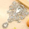 Crystal Pendant Brooch, Stylish and Exaggerated Corsage Accessory Pin, Court Brooch