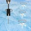 Ice Fishing Stakes Threaded Universal Outdoor Metal Tent Peg Ice Fishing Shelter Drill Adapter For Outdoor Camping Survival