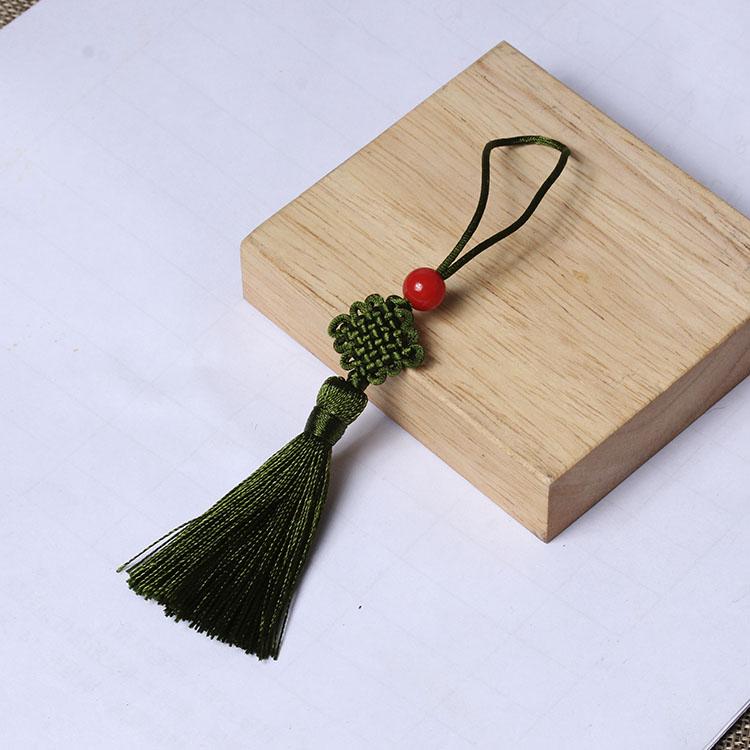 Mini Chinese Knot 7-Strand Braided Tassel Bookmark Pendant