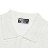 Fila White Casual Pullover Solid Short Sleeve Polo Shirt Women Tops Fog-Lotus-White F11W513403F-IV