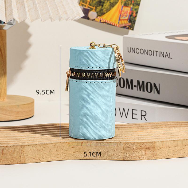 Mini Cross-border PU Bucket Bag: Portable, Stylish Make-up Organizer with DIY Pendant