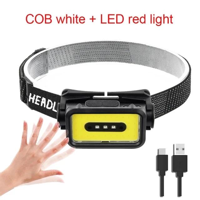 LED Headlight Charging Induction Headlight Night Fishing Portable Strong Light Outdoor Night Running Night Fishing Flashlight