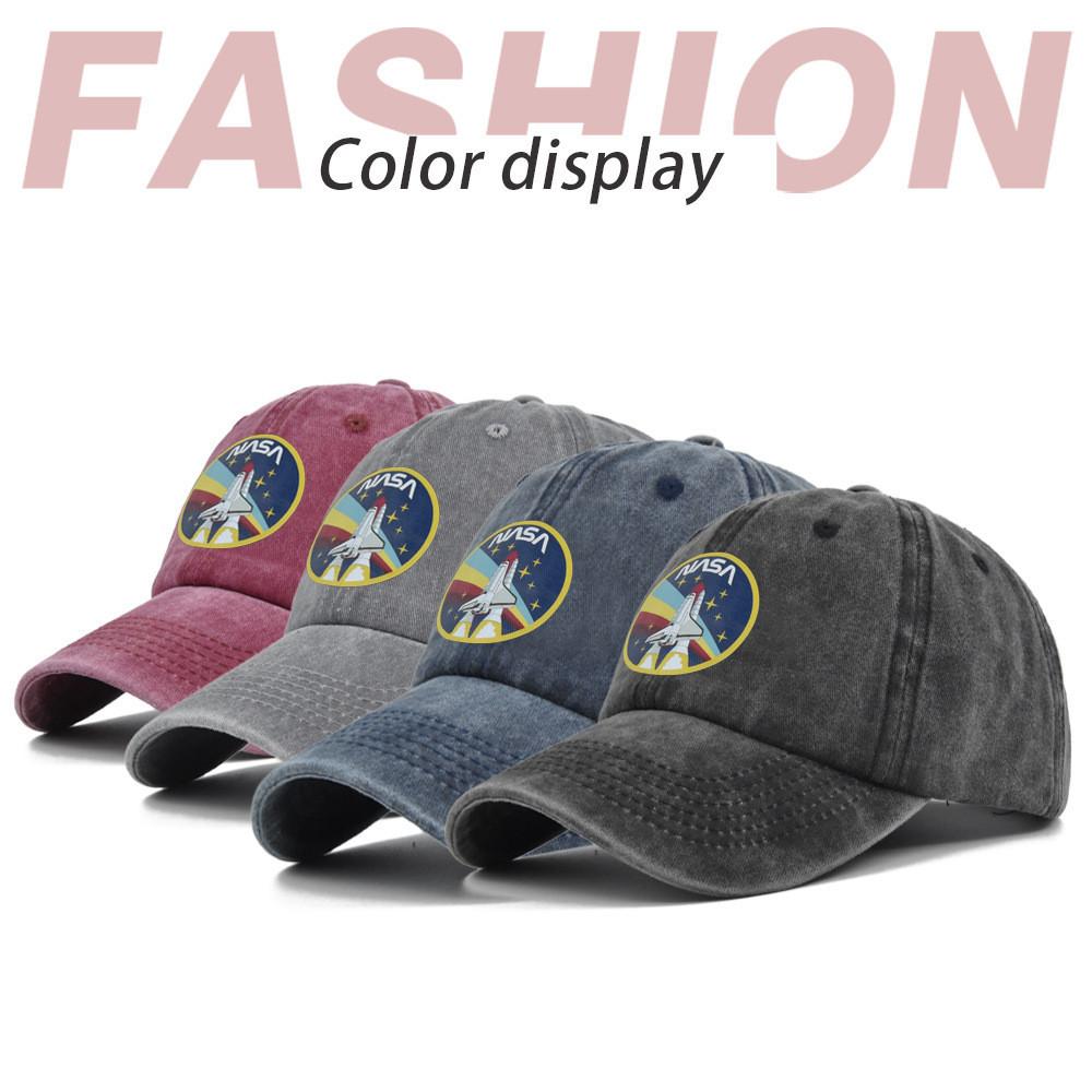 Trendy Nasa Graffiti Print Baseball Cap Letter Pattern Adjustable Sun Hat Breathable Warm