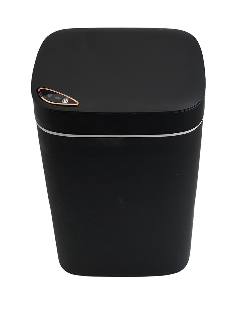 Hygienic Rubbish Bin 14L Sensor Rubbish Bin Home Abs Plastic Material Built-in Sensor Operation Easy Lid Operation чёрный