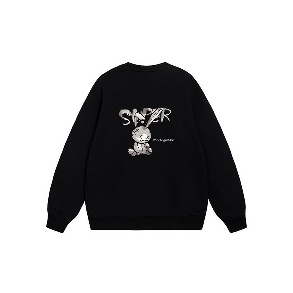 Nike Outdoor Vielseitig Unifarben Buchstaben Logo Rundhals Langarm Sweatshirt Unisex Sweatshirt Schwarz BV2667-010(TEAM1061-3.3.27)