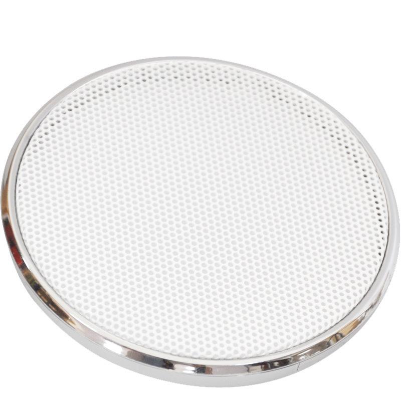 

1-8 inch Speaker Grille Mesh & Decorative Ring 1 inch - Silver Ring + Black Mesh (1 piece)