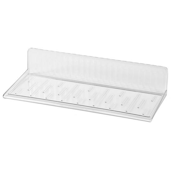 Transparent Wall Mount Shelf No Drill Anti-Slip Great Load Bearing Bathroom Living Room Storage Rack
