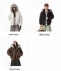 Unisex Double-Sided Wear Snow Eagle Fur Collar Hooded Jacket - Warm Cotton Autumn/Winter Plus Velvet Couples Design