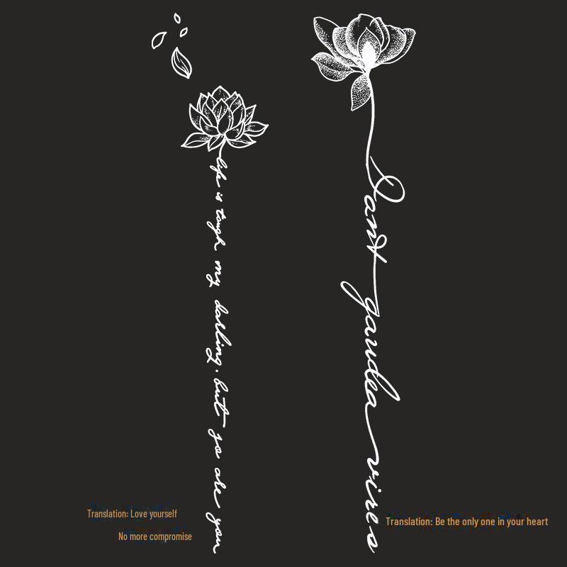 

Водонепроницаемые наклейки для татуировок с английскими буквами — полуперманентные и стильные для руки или ключицы