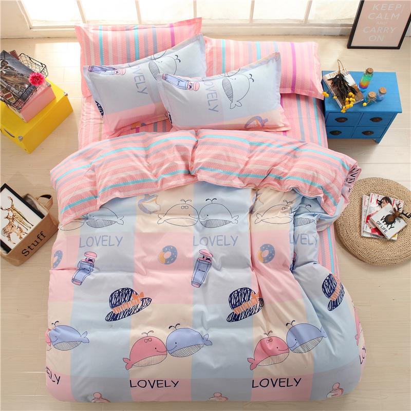 Home Textile Grinding Four-piece Set, Bed Sheet Quilt Cover, Single Dormitory Bedding Three-piece Set