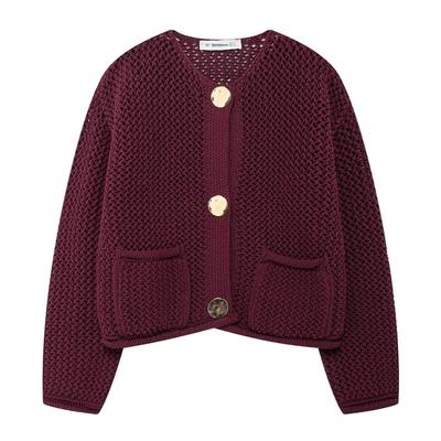 Knitwears Outerwears Autumn Winter Cropped Sweaters Knitted Cardigan Women Long Sleeve Sweaters Knit Cardigan Button Jacket