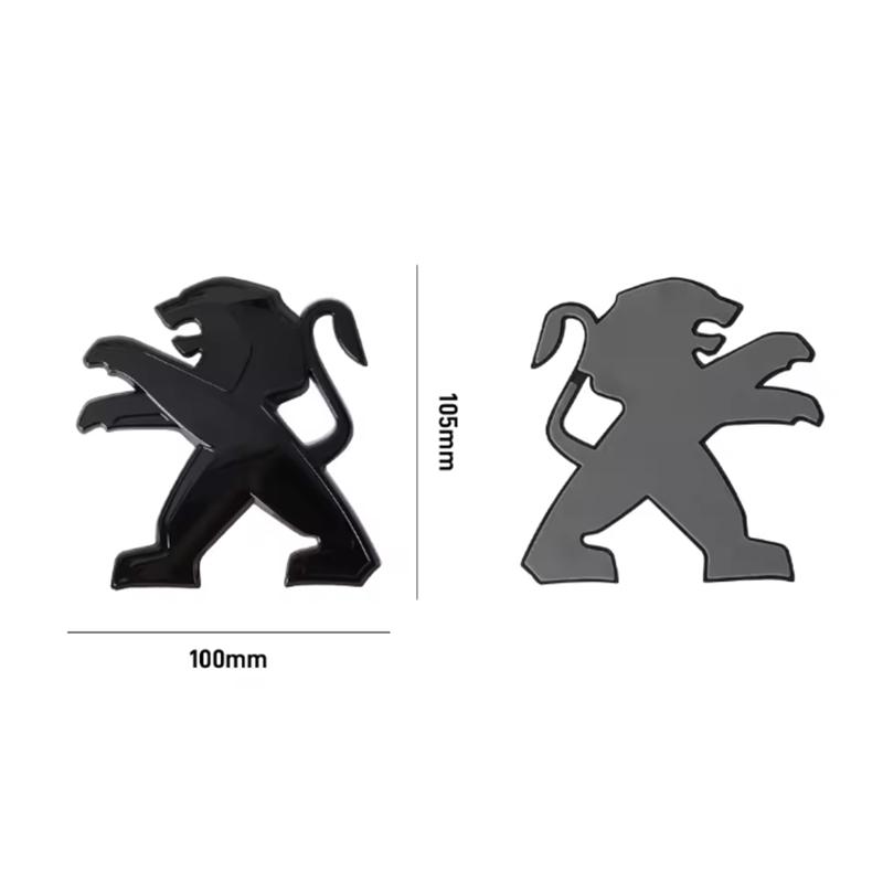 UNYG8 Para Peugeot 208 3008 308 2008 45008 12607 508 Pegatina Insignia de Capó Delantero de Coche Pegatina de Maletero Trasero de Coche Emblema Accesorios de Coche