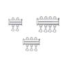 Connecting Buckle Alloy Necklace Clasp Slide Lock Necklace Connector Multi-Strand Jewelry Clasp DIY Crafts Helper