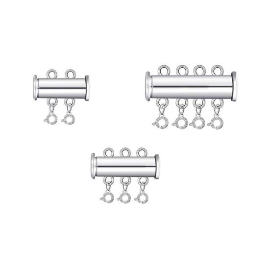 Connecting Buckle Alloy Necklace Clasp Slide Lock Necklace Connector Multi-Strand Jewelry Clasp DIY Crafts Helper