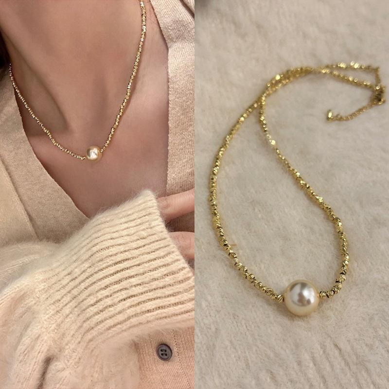 2023 Summer Luxury Pearl Choker - Gold-Plated Clavicle Necklace for Women