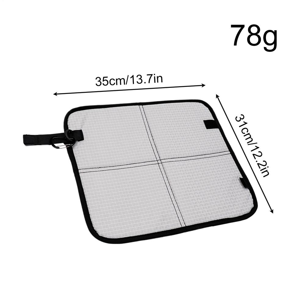 Sitting Pad for Backpacking Waterproof Chair Mat with Carabiner Clip Foldable Seat Cushion for Hiking Picnic Travel Airplane