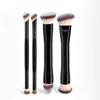 4-Piece Dual-Ended Foundation Blush Contour Powder Brush Set Soft Nylon Bristles Long Handle Makeup Brushes