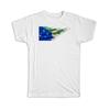 Geschenk-T-Shirt : Christmas Island Flagge Modernes Land Expat