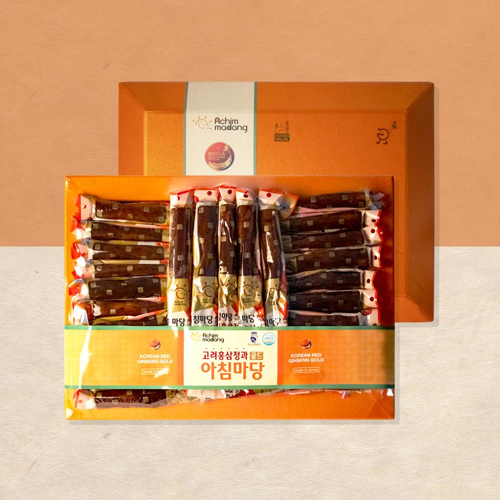Achimmadang Red Ginseng Goryeo Red Ginseng Jelly Gold Gift Set Han-Kook Korean Goryeo Red Ginseng 100% 1 Box 1.5kg