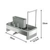 Countertop Storage Rack Space-Saving Stainless Steel Kitchen Sink Organizer Efficient Drainage Multi-functional Storage Tool