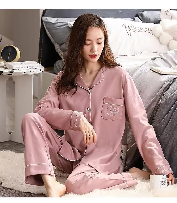 Spring and Autumn Women Can Wear Cotton Long-sleeved Pajamas 1011 New Autumn Women's Internet Celebrity Style Loungewear
