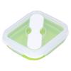 Silicone Insulation Box Portable Lunch Box with Integrated Fork Spoon for Office SchoolFruit Green