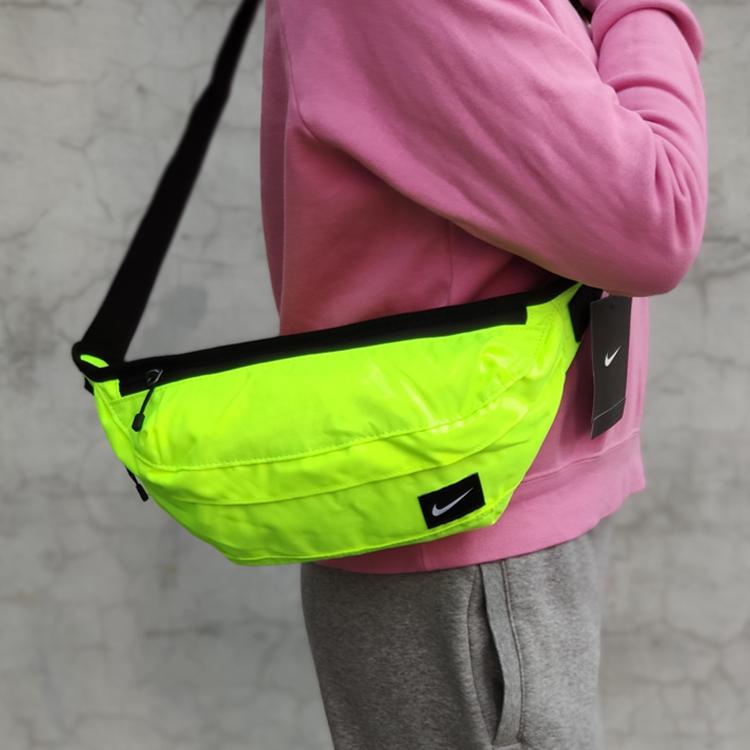 New Nike Polyester Sling Bag Fanny Pack Regular Unisex Neon Yellow BA4272-701