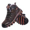 Newest Holfredterse Winter Snow Boots For Mens Wide Fit Leather Ankle Boots Outdoor Waterproof Hiking Lace Up Shoes Big Size 39-45
