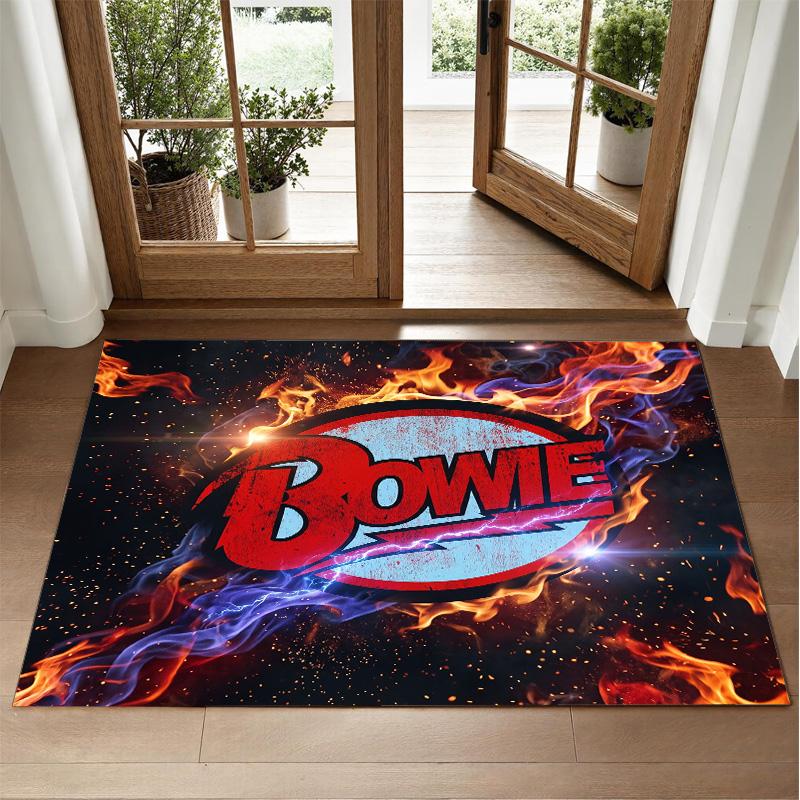 David Bowie Design Kristall-Samt Teppich Weiche Dekorative Matte für Schlafzimmer Eingang