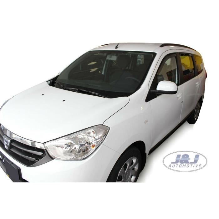 Luchtdeflectoren - J&;J AUTOMOTIVE - Dacia Lodgy 5P - Versterkt acryl - Eenvoudige installatie - Getinte afwerking