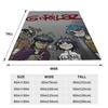 Music Band Gorillaz Knitted Blanket Fleece 90s Punk Rock Warm Throw Blanket for Outdoor Bed Plush Thin Quilt