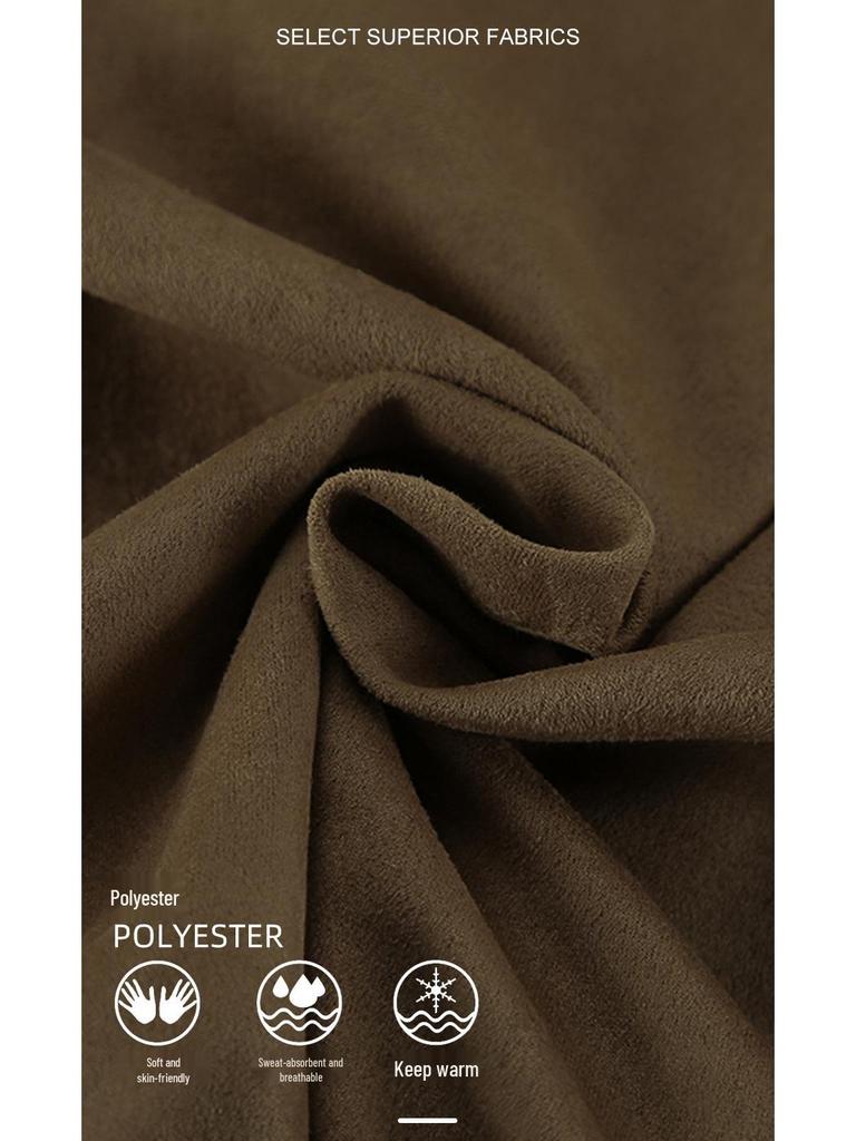 2025 Autumn/Winter Women's Retro Khaki Suede Jacket