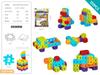 English Version Children Build Houses Square Building Blocks Kindergarten 3-6 Years Old Educational Enlightenment Assembling Toys