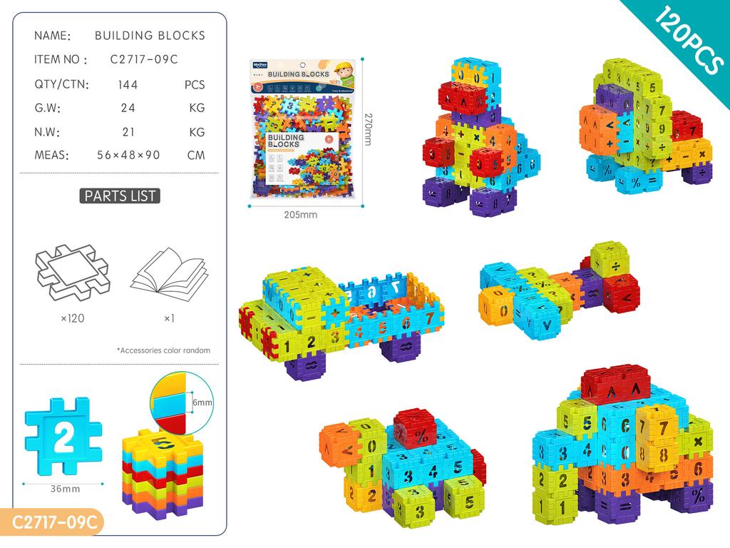 English Version Children Build Houses Square Building Blocks Kindergarten 3-6 Years Old Educational Enlightenment Assembling Toys