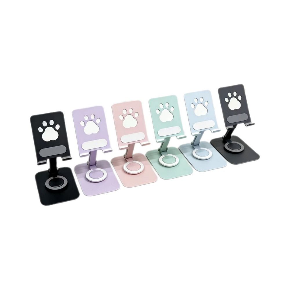 Adjustable Cat Paw Tablet Stand Foldable 360° Rotation Foldable Phone Tablet Holder Portable Anti Slip Mobile Phone Stand