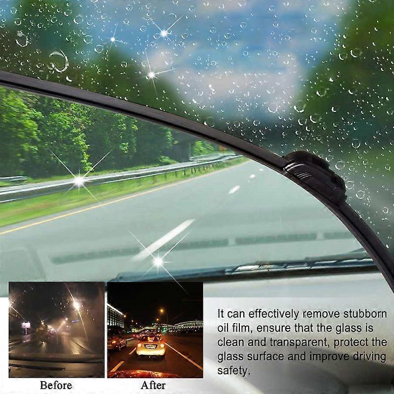 Car Glass Oil Film Removal Cream Car Windscreen Cleaner Anti-rain Anti-fog Oil Cleaning