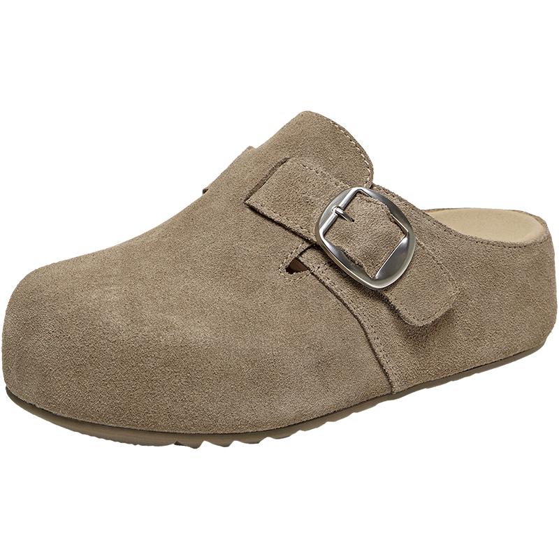 Women s Casual Closed-Toe Thick-Soled Slip-On Sandals 39