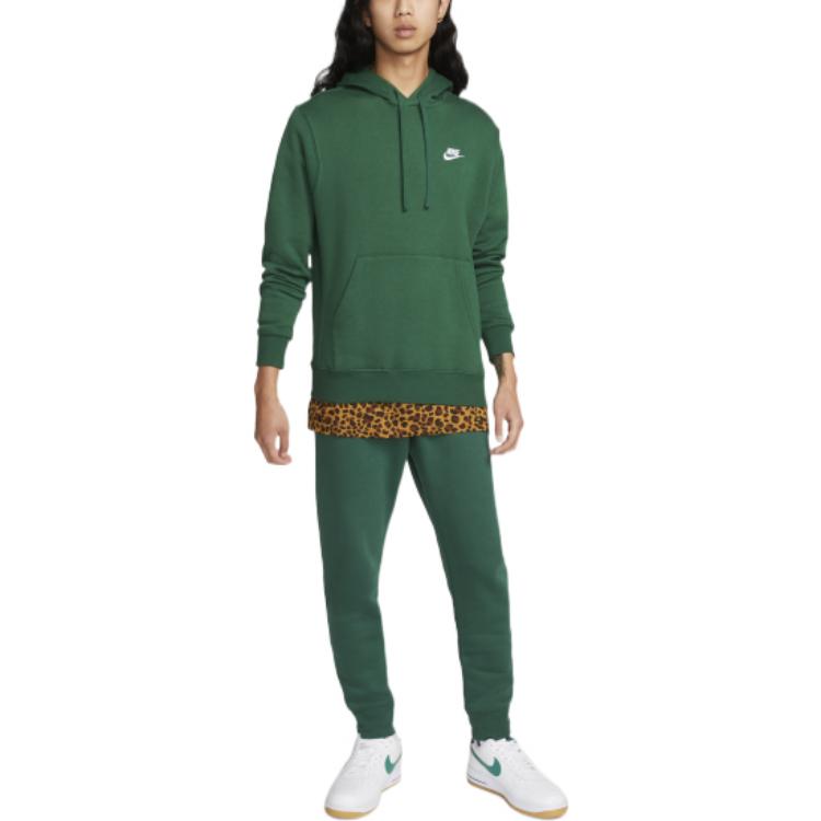 Nike FW22 Logo Embroidered Pocket Detail Drawstring Hoodie Unisex Hoodie Green BV2655-341