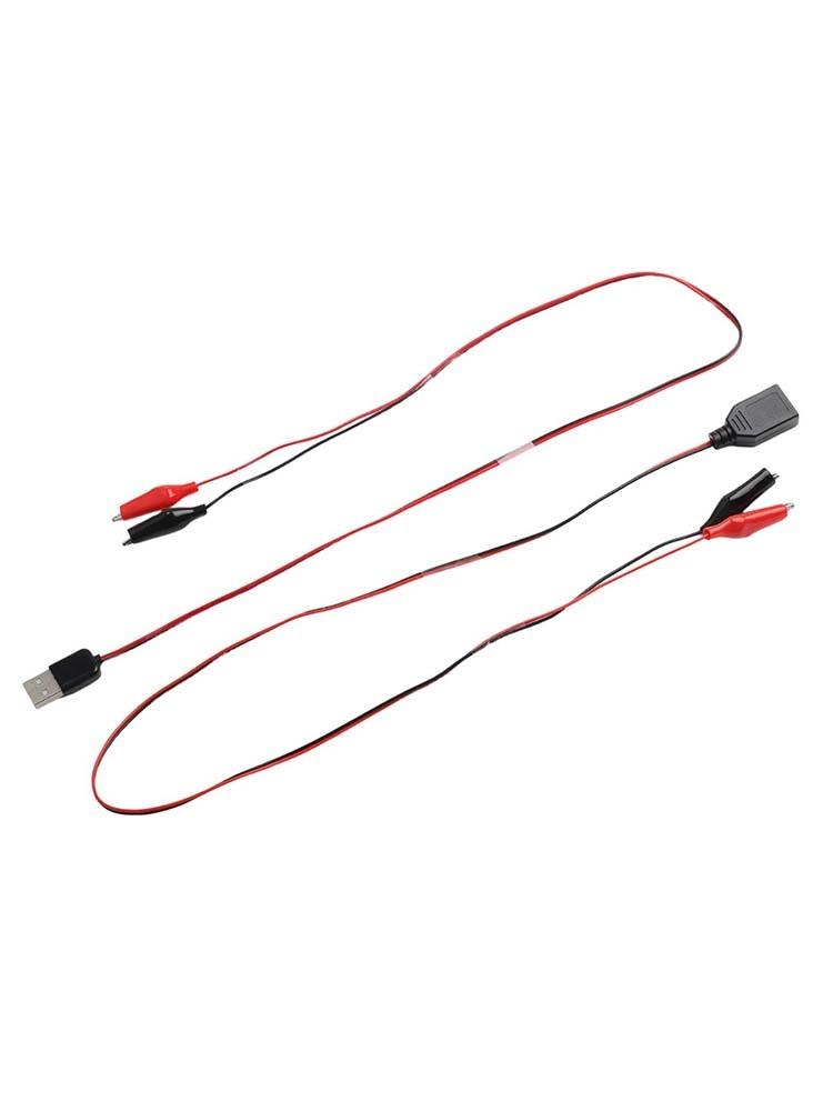 USB Male Female Power Cord 60CM with For Alligator Clips for DC Current
