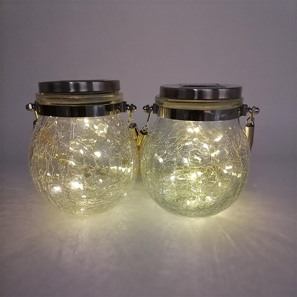 Portable Solar 30LED Fairy Light Mason Jar Bottle Lid String Light Outdoor Waterproof Lantern Christmas Decoration Pendant Lamp